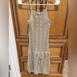 Mahina Tan Knit Mini Dress